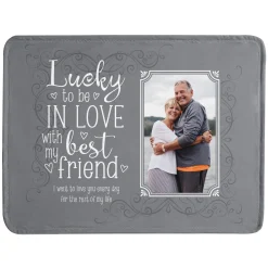Lucky In Love Photo Plush Blanket