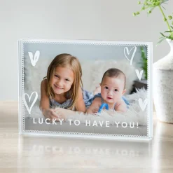 Lucky To Have You! Photo Glass Block