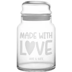 Made with Love Glass Treat Jar