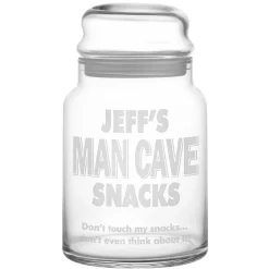 Man Cave Glass Treat Jar