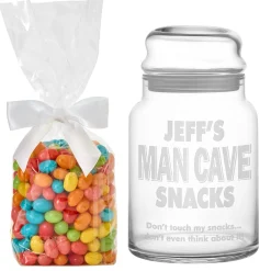 Man Cave Glass Treat Jar