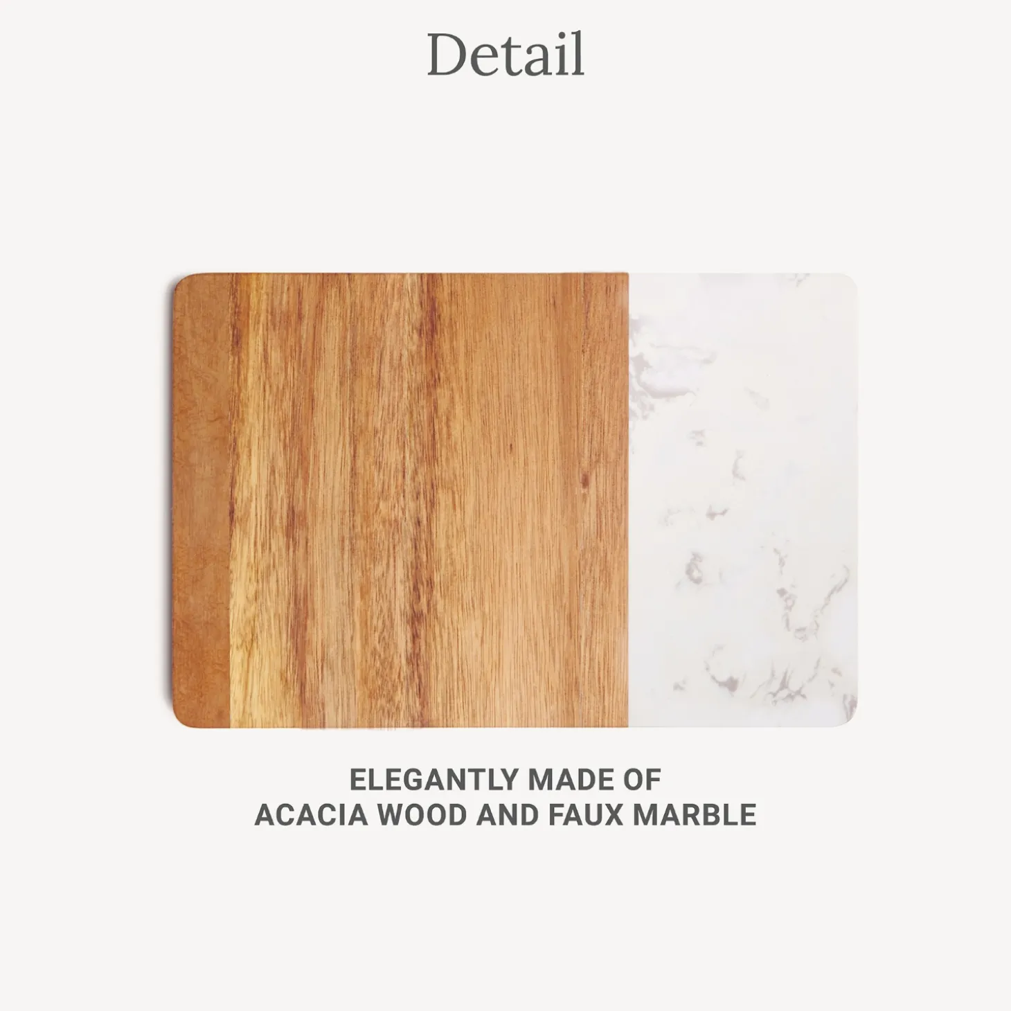 Marble Wood Entertaining 5pc Set