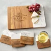 Marble Wood Entertaining 5pc Set