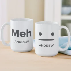 Meh Funny Face Mug