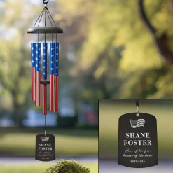 Memorial Day American Flag Wind Chime