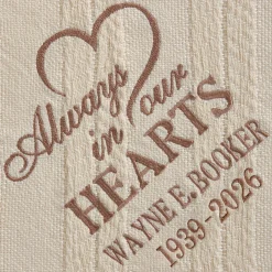 Memorial Embroidered Throw
