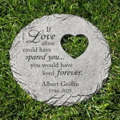 Memorial Heart Cut-out Garden Stone
