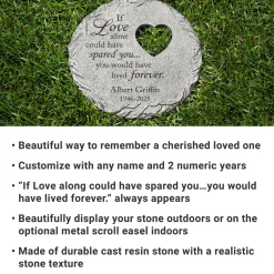 Memorial Heart Cut-out Garden Stone