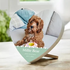 Memorial Hearts Pet Photo Wood Heart