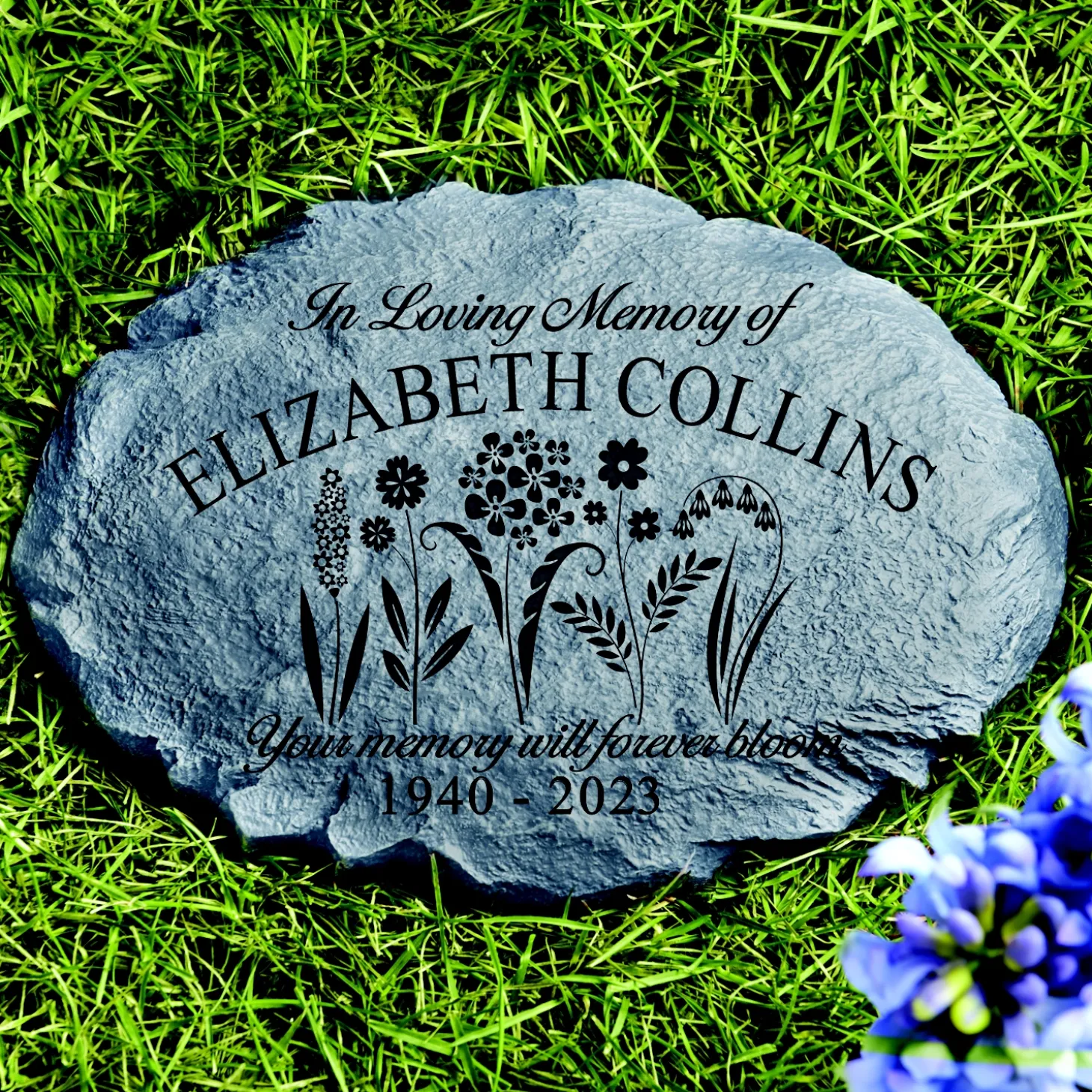 Memories Bloomed Sympathy Garden Stone