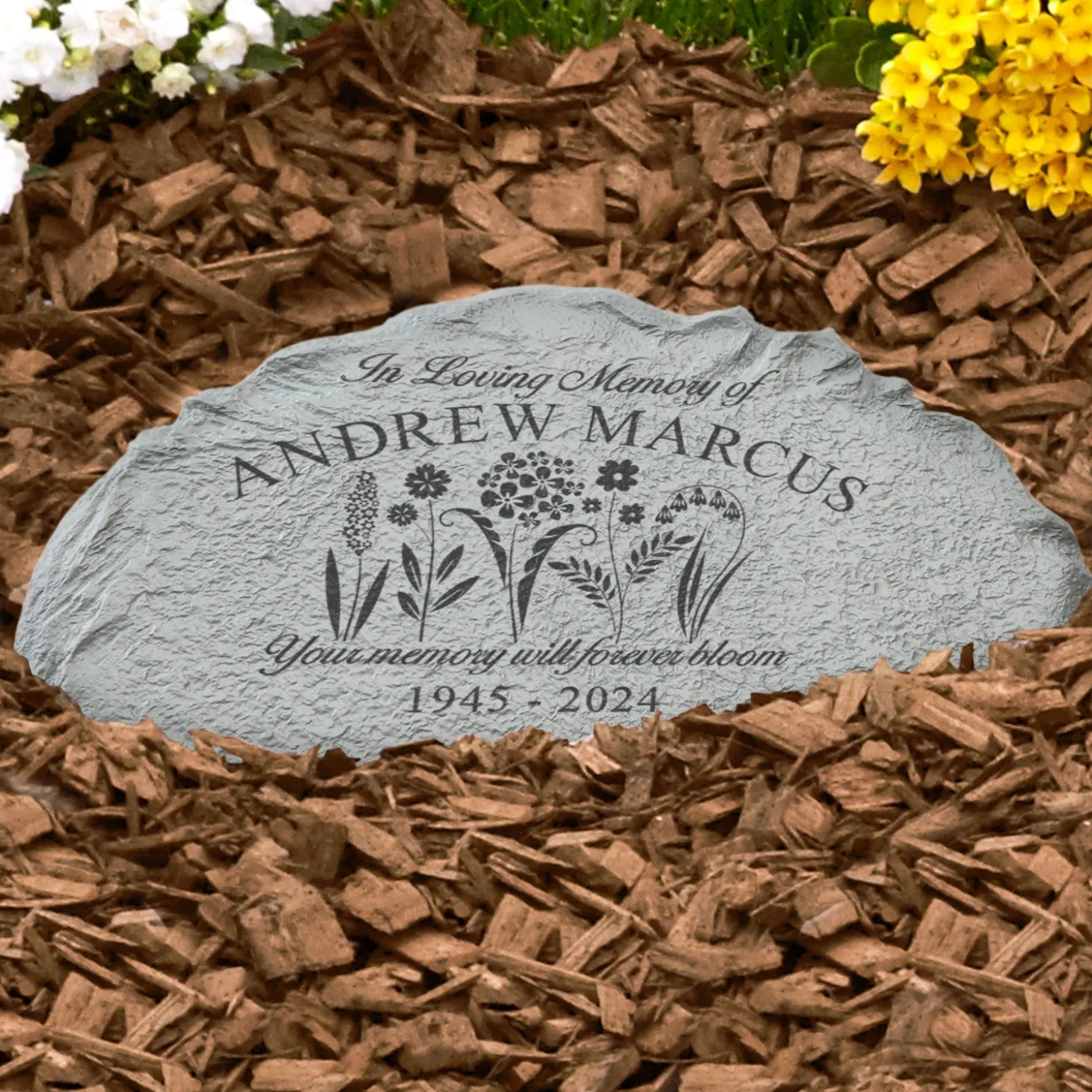 Memories Bloomed Sympathy Garden Stone