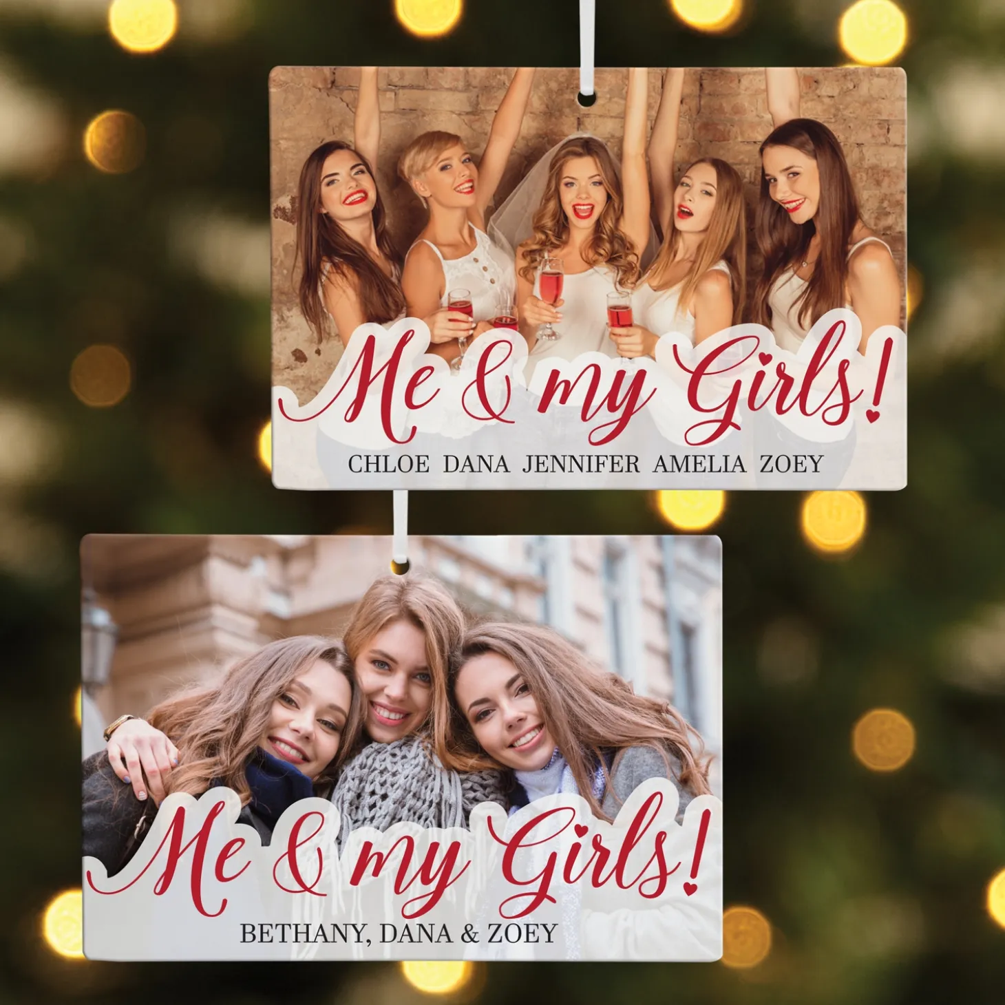 Me & My Girls Photo Rectangle Ornament