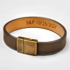 Men's Hidden Message Leather Bracelet