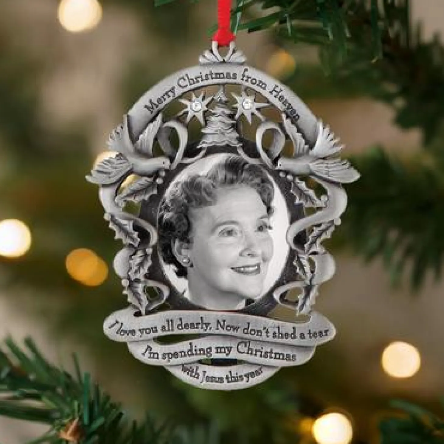 Merry Christmas From Heaven Photo Ornament