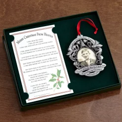 Merry Christmas From Heaven Photo Ornament