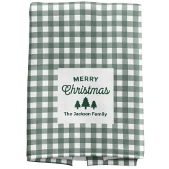 Merry Christmas Gingham Kitchen Towel