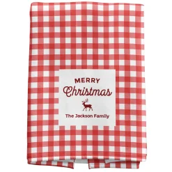 Merry Christmas Gingham Kitchen Towel