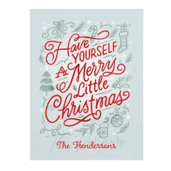 Merry Little Christmas Wood Block