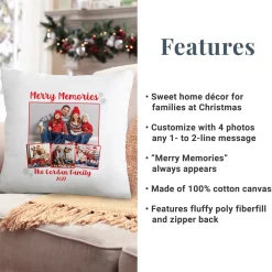 Merry Memories Photo Throw Pillow