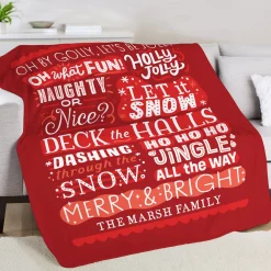 Merry Sayings Plush Blanket