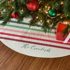 Merry Stripe Quilted Tree Skirt