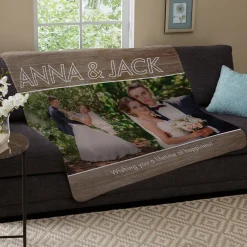Message Of Love Photo Plush Blanket