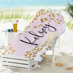 Metallic Leopard Beach Towel
