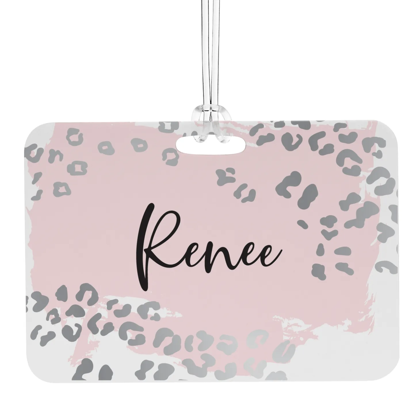 Metallic Leopard Luggage Tag