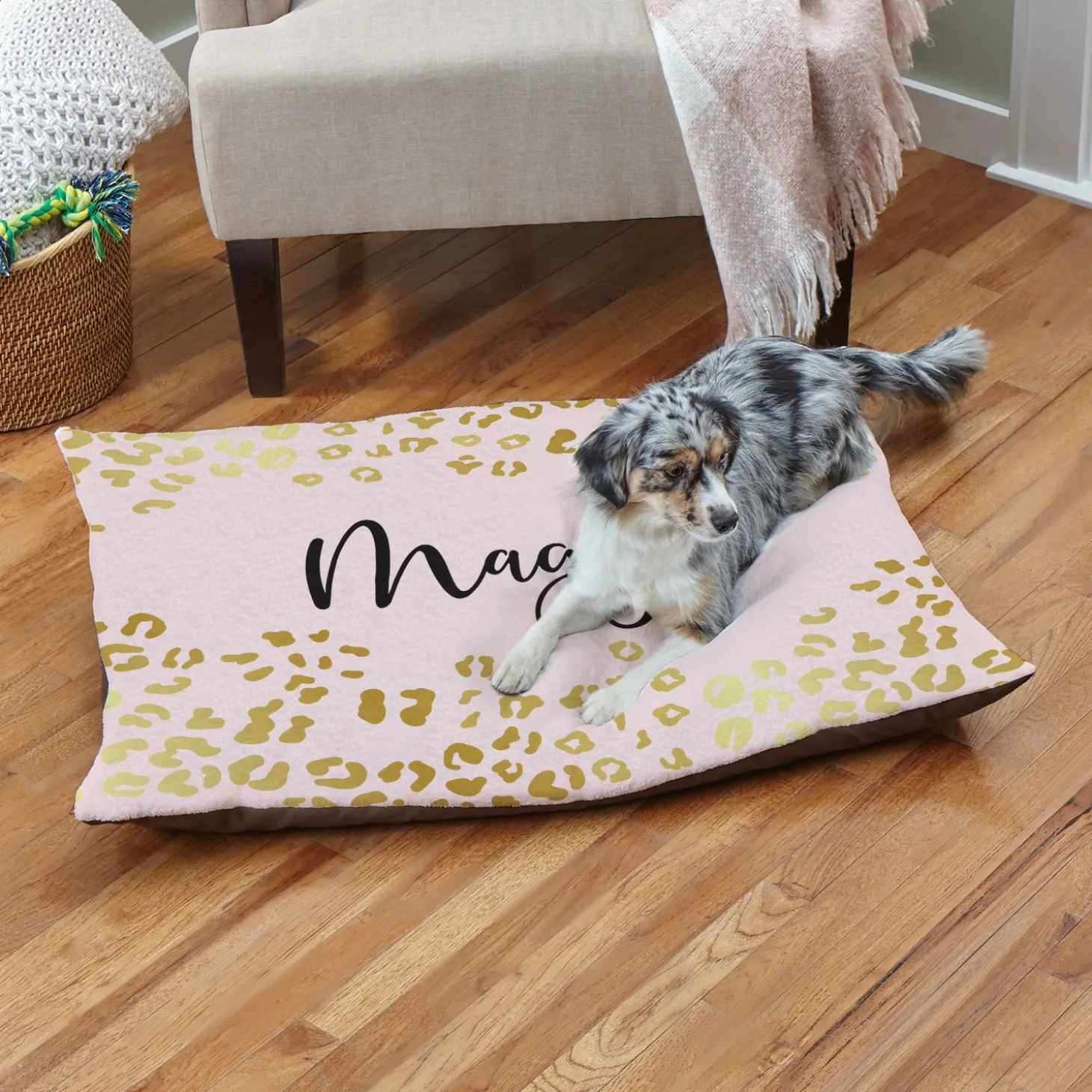 Metallic Leopard Pet Bed