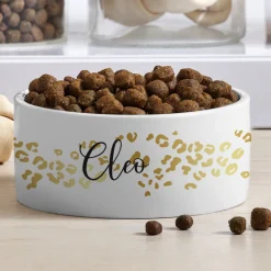 Metallic Leopard Pet Bowl