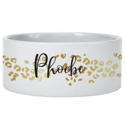 Metallic Leopard Pet Bowl