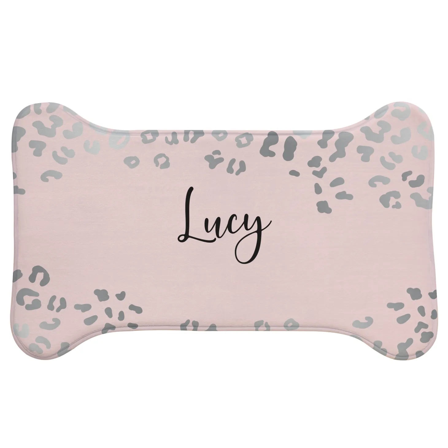 Metallic Leopard Pet Feeding Mat