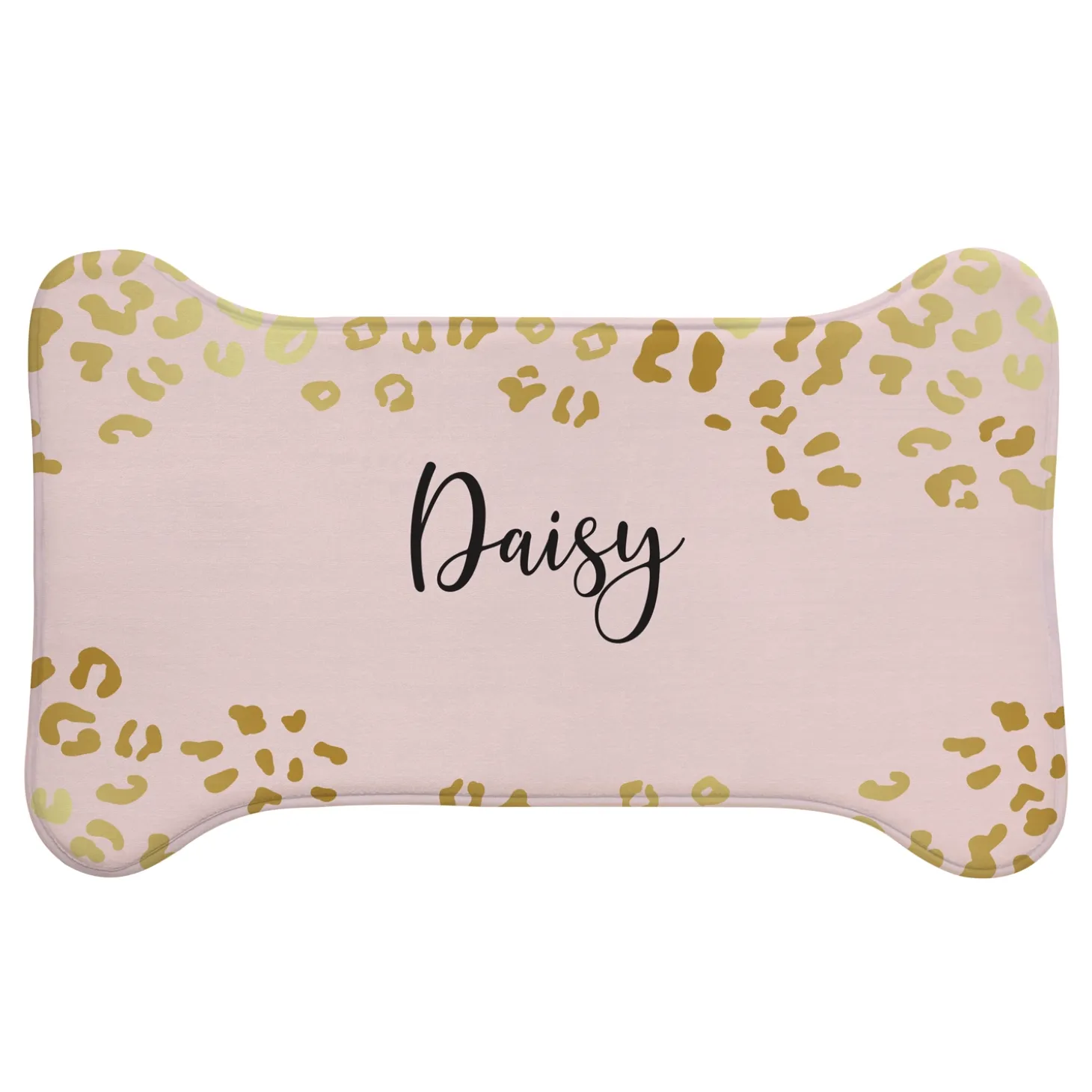 Metallic Leopard Pet Feeding Mat