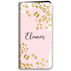 Metallic Leopard Phone Folio Case