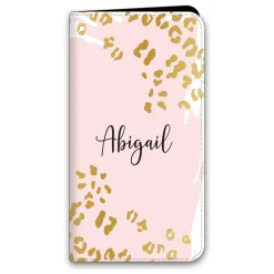 Metallic Leopard Phone Folio Case