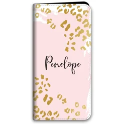 Metallic Leopard Phone Folio Case
