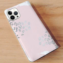 Metallic Leopard Phone Folio Case