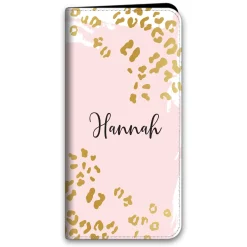 Metallic Leopard Phone Folio Case