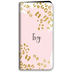 Metallic Leopard Phone Folio Case