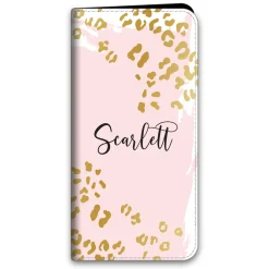 Metallic Leopard Phone Folio Case