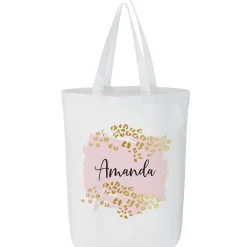 Metallic Leopard Tote Bag