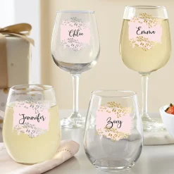 Metallic Leopard Wine Glass