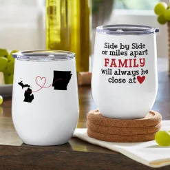 Miles Apart, Close At Heart Insulated Wine Tumbler
