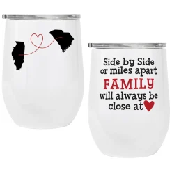 Miles Apart, Close At Heart Insulated Wine Tumbler