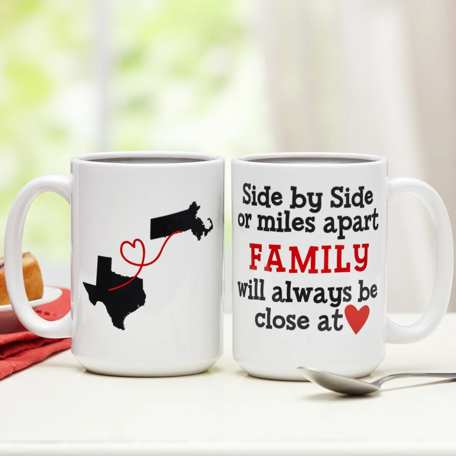 Miles Apart, Close at Heart Mug - 15oz