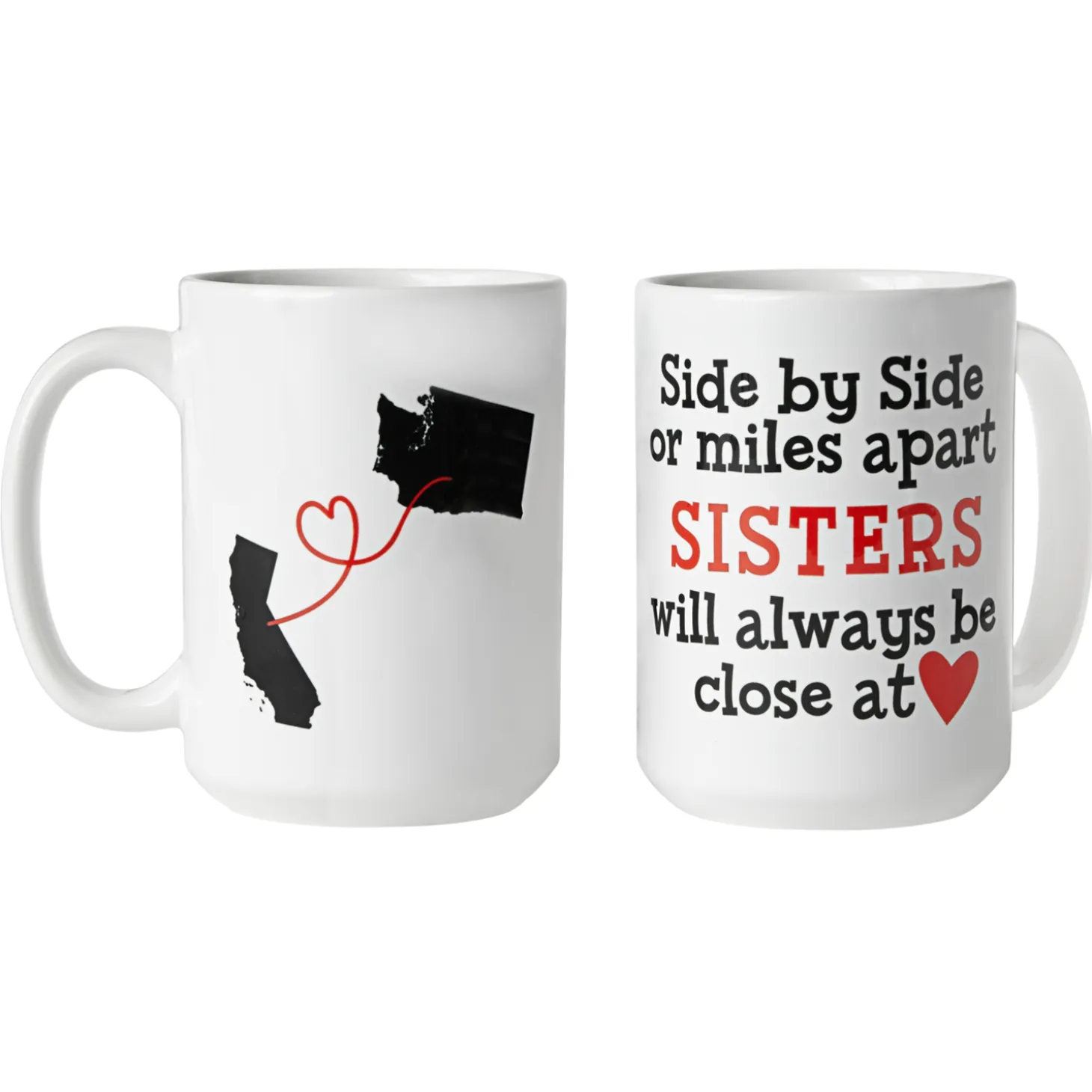Miles Apart, Close at Heart Mug - 15oz