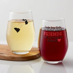 Miles Apart Close At Heart Stemless Wine Glass