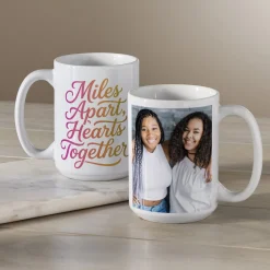 Miles Apart Long Distance Photo Mug