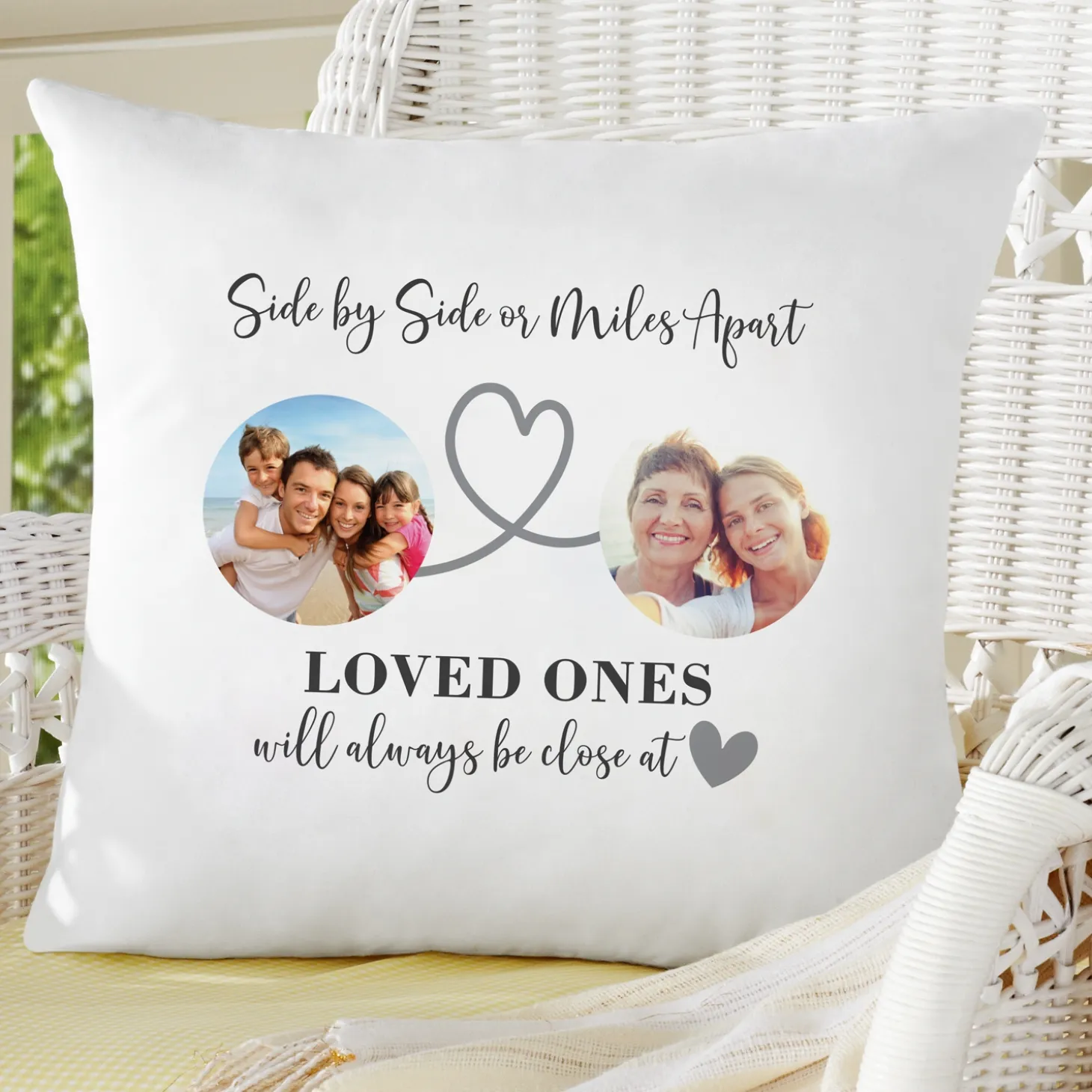 Miles Apart Photo Throw Pillow