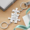 Missing Piece Puzzle Keychain Set